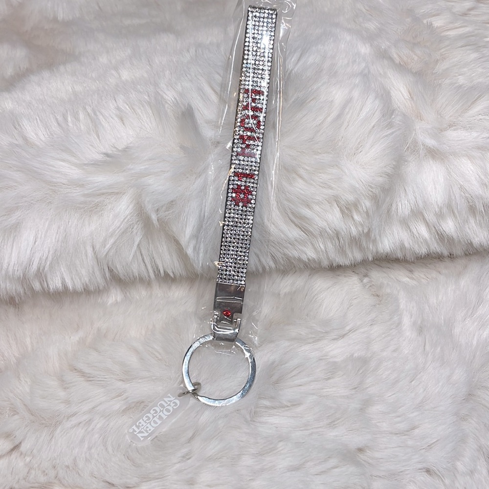 Golden Nugget Crystal Rhinestone #1 Mom Key Holder - Picture 4 of 5